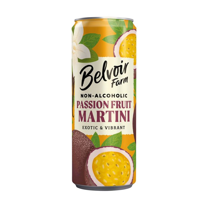 Belvoir - Non Alcoholic Passion Fruit Martini Can - 12 x 250ml